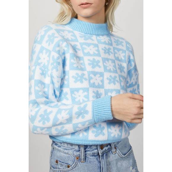 NEW LISA SAYS GAH emma sweater in blue/white - Picture 4 of 5